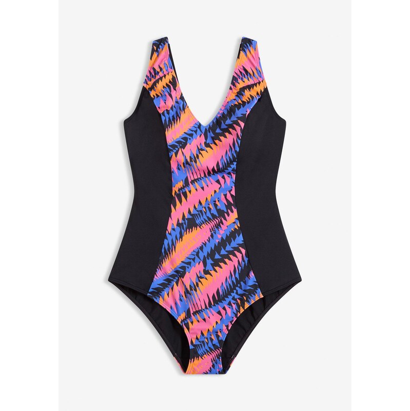 bonprix Jednodielne sťahovacie plavky, medium, farba čierna 67085427