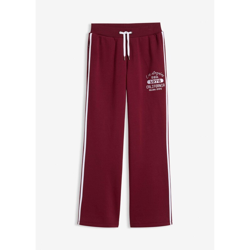 bonprix Tepláky z mäkkého bavlneného mixu, farba červená 67085446