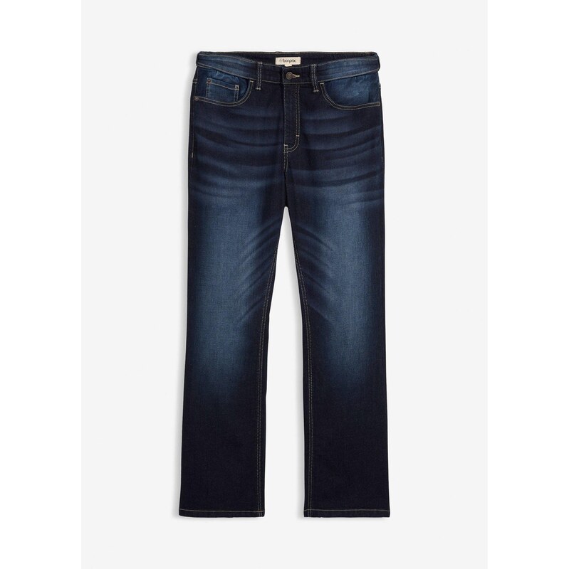 bonprix Classic-Fit džínsy s pohodlným pásom, bootcut, farba modrá 67085480
