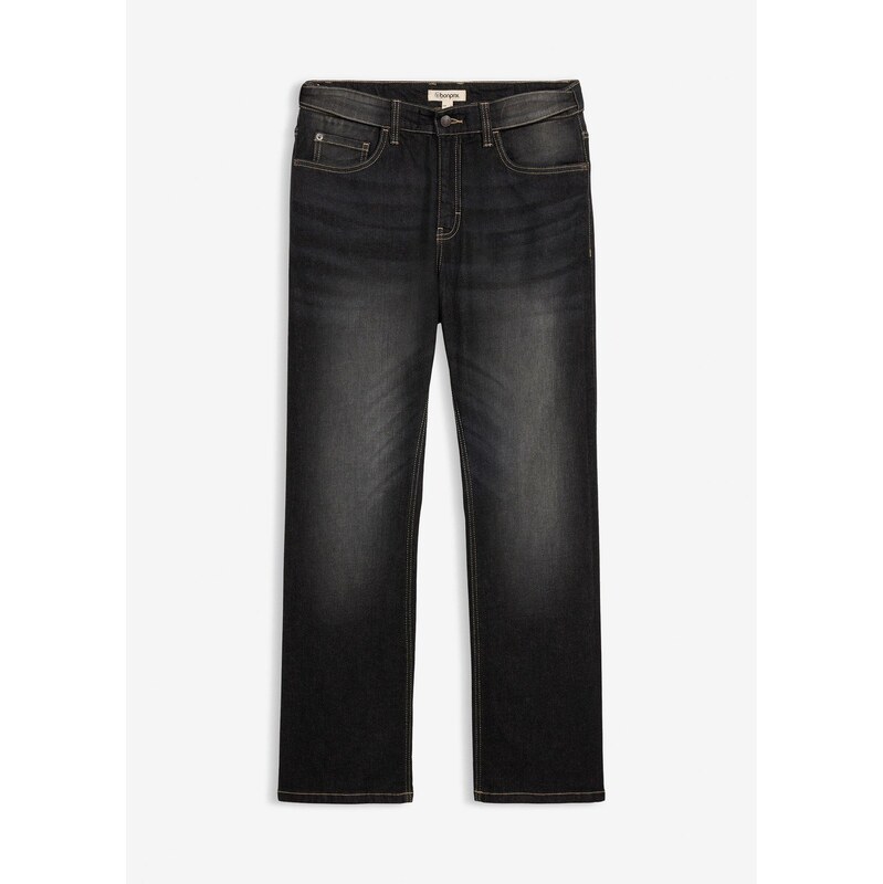 bonprix Classic-Fit džínsy s pohodlným pásom, bootcut, farba čierna 67085481