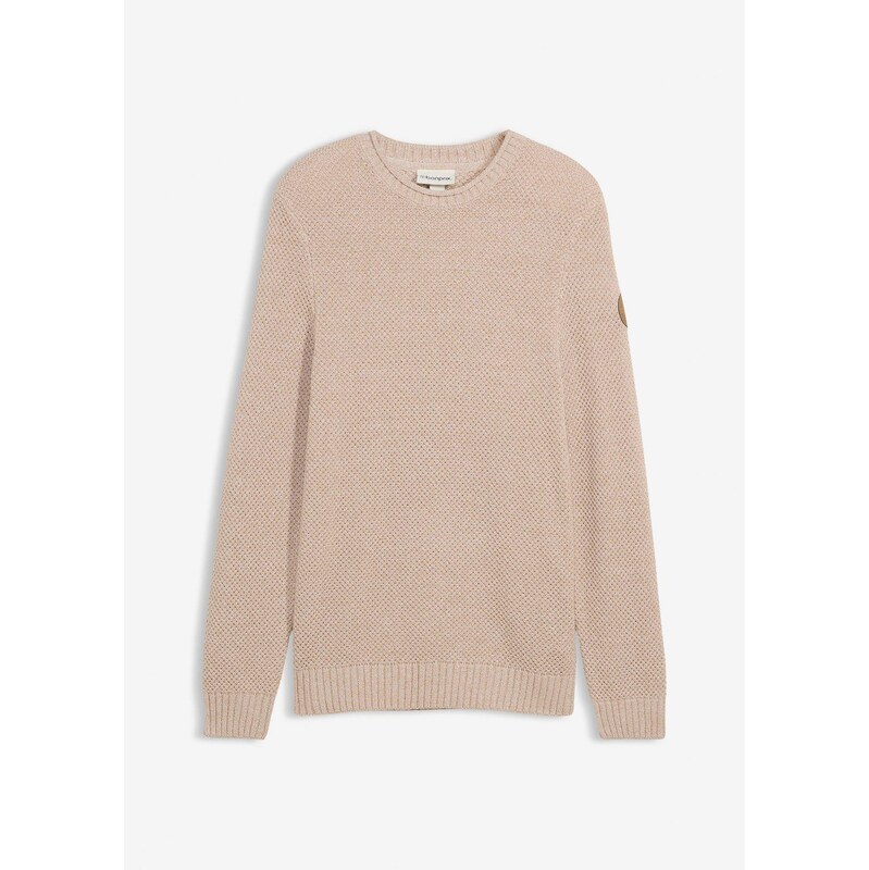 bonprix Pulóver s recyklovanou bavlnou, farba biela 67085511