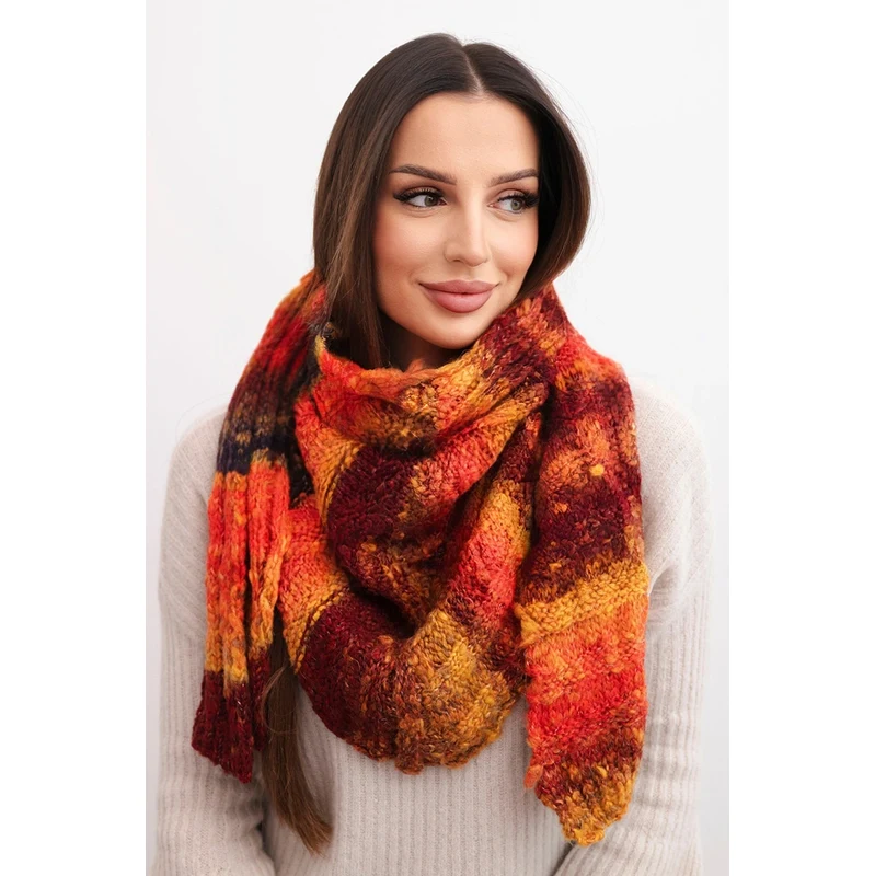 Kesi Dámsky vlnený šál v pestrofarebných pruhoch 67086080