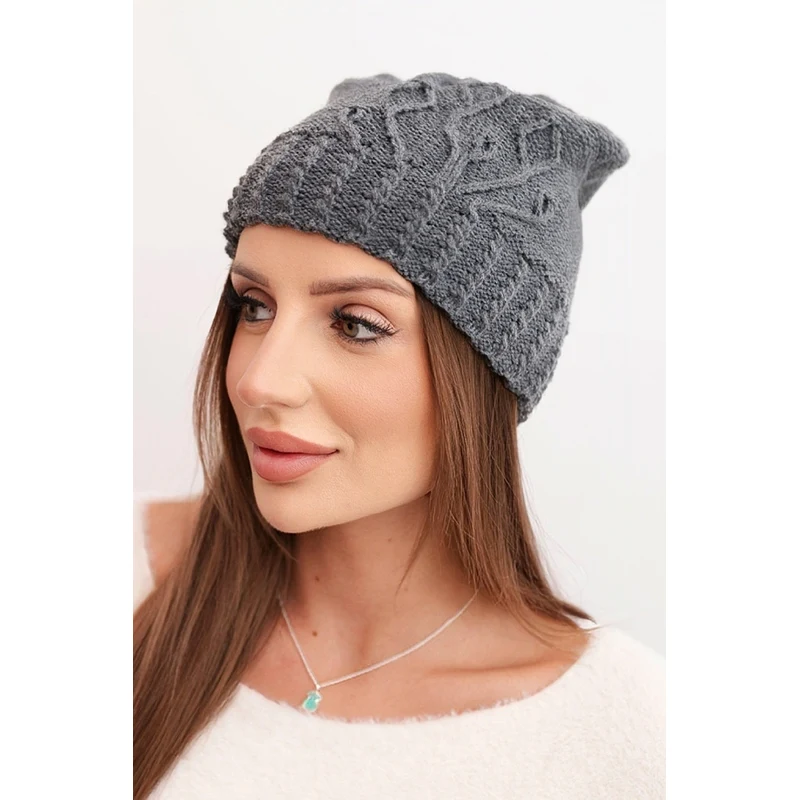 Dámska zimná čiapka Kesi s reliéfnym vzorom 67086104