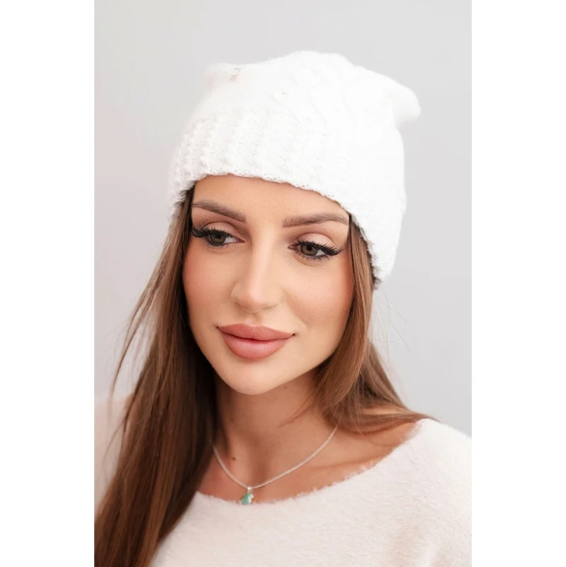 Kesi Dámska zimná vlnená čiapka s reliéfnym vzorom 67086110