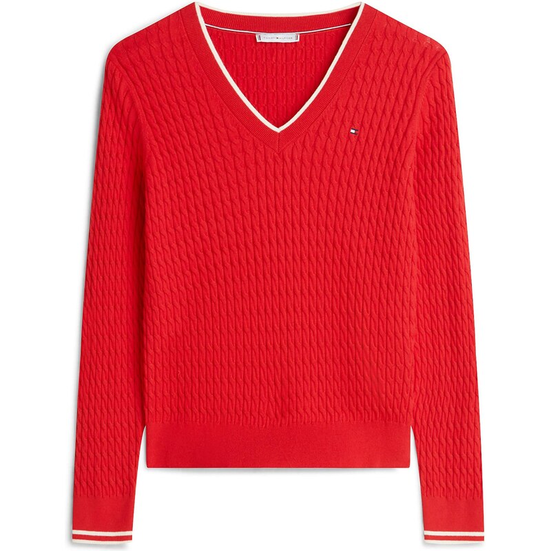 TOMMY HILFIGER Sveter červená / biela 67088710