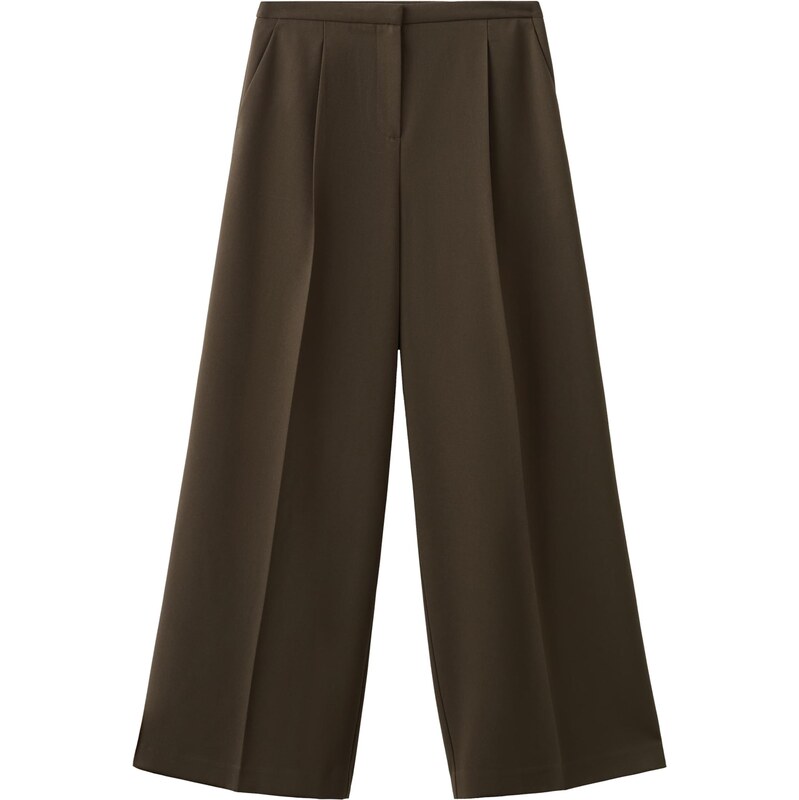 MANGO Nohavice s pukmi MINA čokoládová 67088729