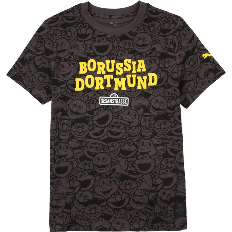 PUMA Tričko BVB x Sesame Street žltá / antracitová / čierna / biela 67094787