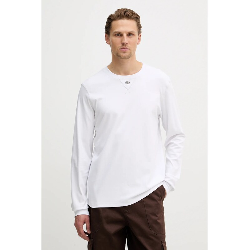 Bavlnené tričko s dlhým rukávom Diesel T-MADJUST-LS-TR 67096552