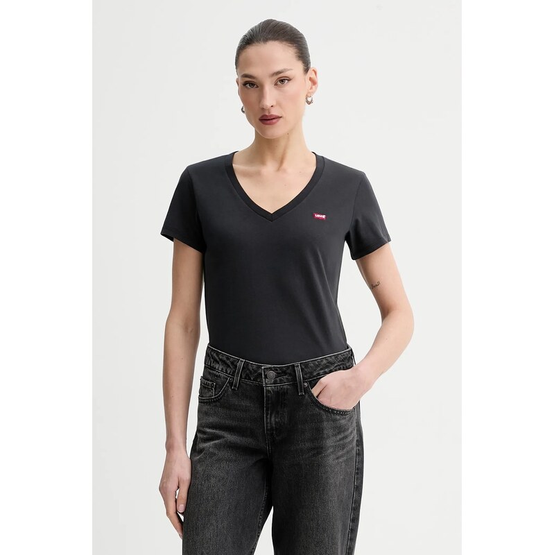 Bavlnené tričko Levis PERFECT VNECK 2-pak 67096554