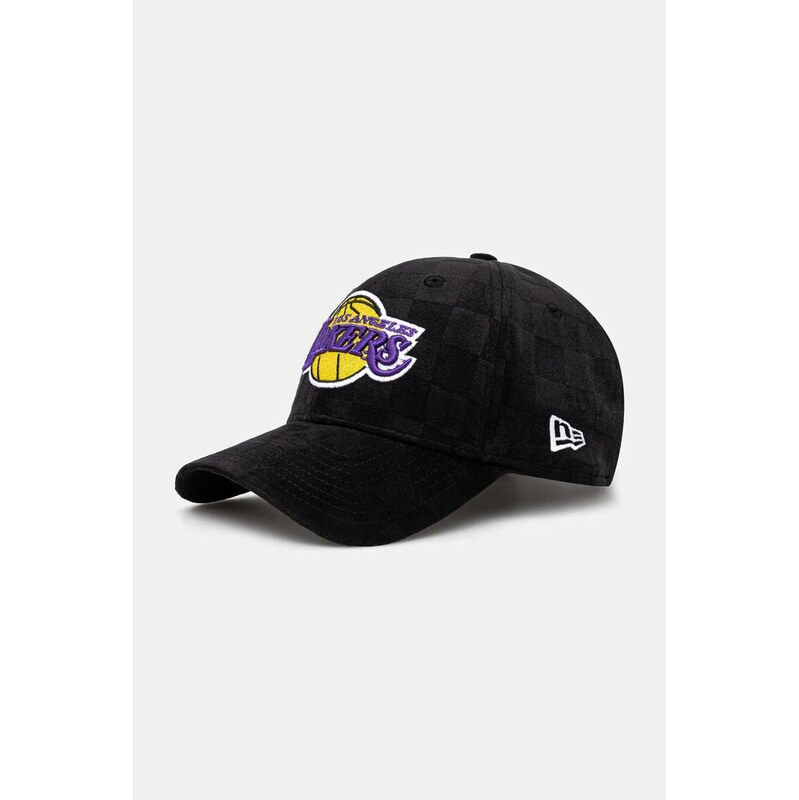 Velúrová bejzbalová čiapka New Era Tonal Check 940 Lakers 67096717