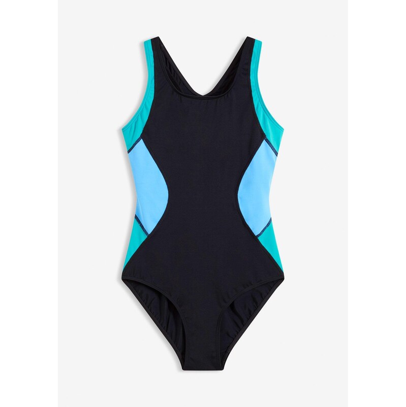 bonprix Športové jednodielne plavky, rýchloschnúce, farba čierna 67100278