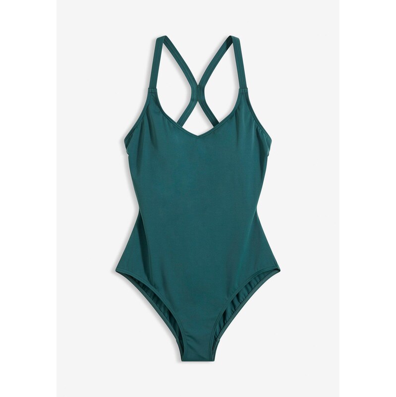 bonprix Športové jednodielne plavky, rýchloschnúce, farba modrá 67100277