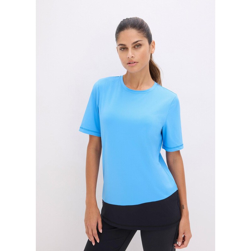 bonprix Športové tričko so štruktúrovaným vzhľadom, farba modrá 67100299