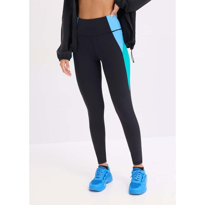 bonprix Športové legíny, komfortné, v kontrastných farbách, rýchlo 67100304