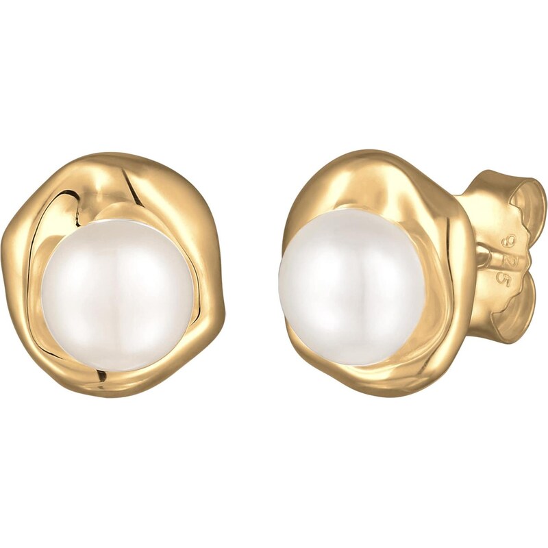 ELLI PREMIUM Náušnice PREMIUM zlatá / perlovo biela 67101666