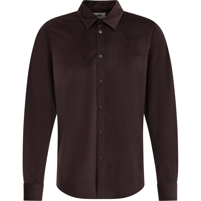 WE Fashion Košeľa tmavohnedá 67102962