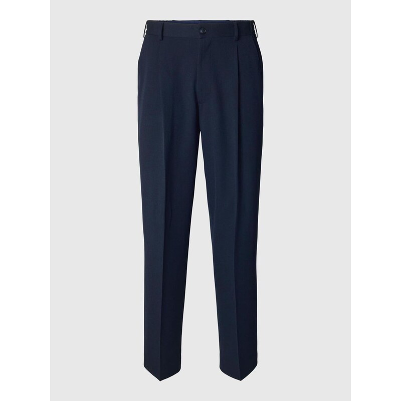 SELECTED Nohavice s pukmi SLH220 námornícka modrá 67107019