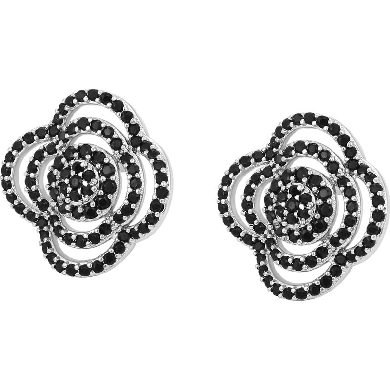 faina Náušnice čierna / strieborná 67102998