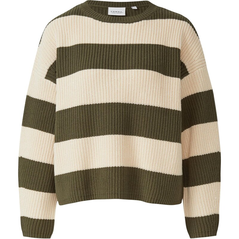 COMMA Sveter béžová / olivová 67103070