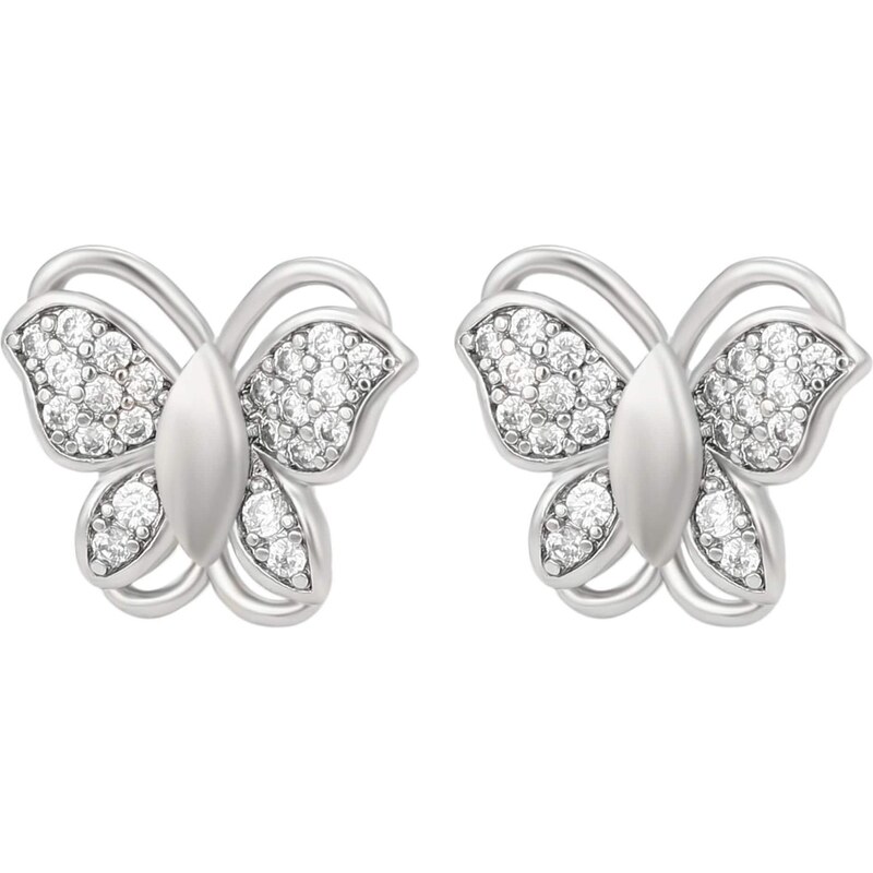 faina Náušnice strieborná / priehľadná 67103071