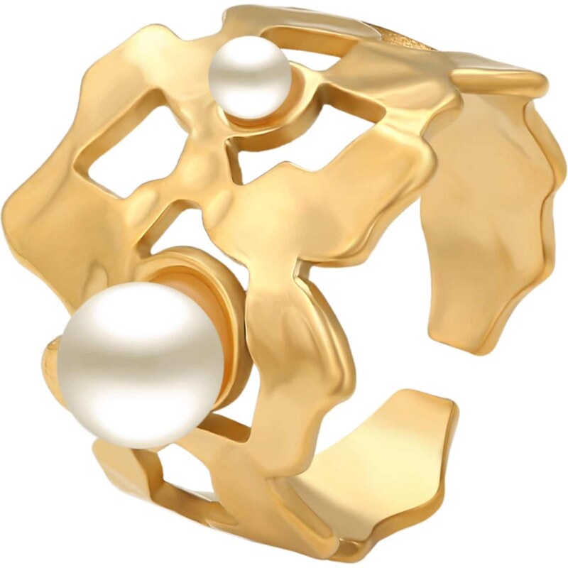 faina Prsteň zlatá / biela 67103089