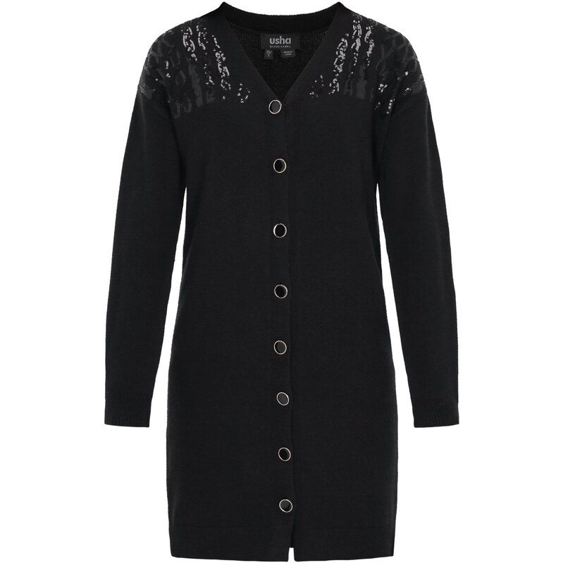 usha BLACK LABEL Kardigán čierna 67103154
