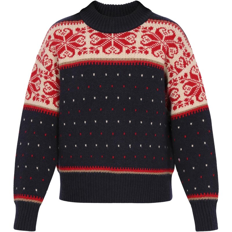 usha BLUE LABEL Sveter krémová / tmavobéžová / námornícka modrá / 67103155