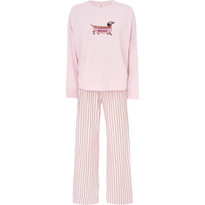 Dagi Pyžamo hnedá / žltá / svetlofialová / biela 67103218