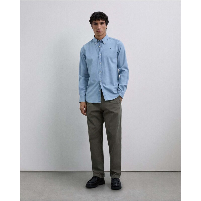 Scalpers Košeľa Alpha S modrá denim 67103242