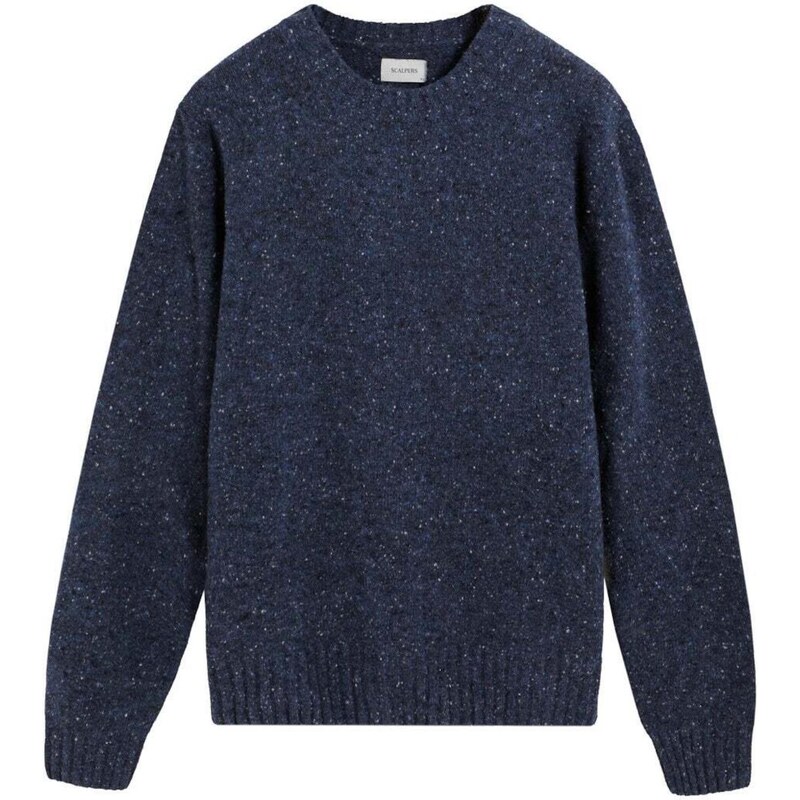 Scalpers Sveter Noah námornícka modrá / šedobiela 67103231