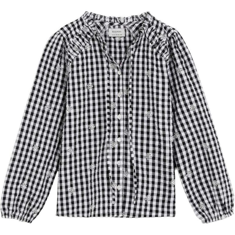 Scalpers Blúzka Marsella čierna / biela 67103245