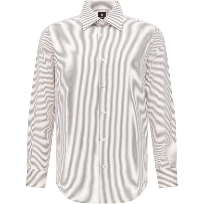 Boggi Milano Košeľa hnedá / biela 67103282