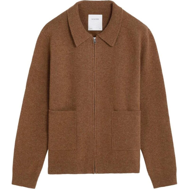 Scalpers Kardigán Icon Hedwing hnedá 67103341