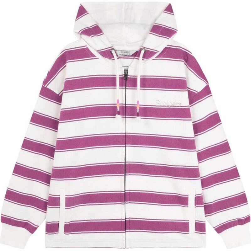 Scalpers Tepláková bunda svetlofialová / biela 67103395