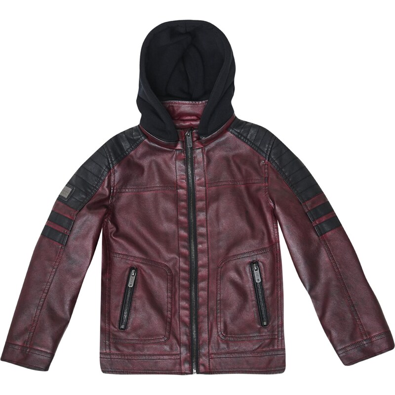 KOROSHI Prechodná bunda slonová kosť / červeno-fialová / čierna 67103524