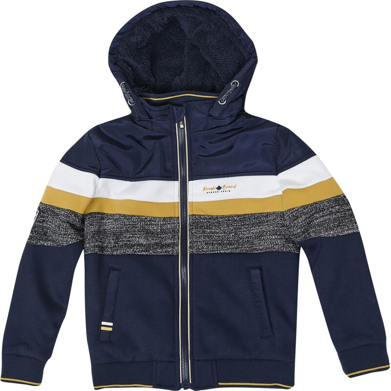 KOROSHI Prechodná bunda tmavomodrá / horčicová / biela 67103545