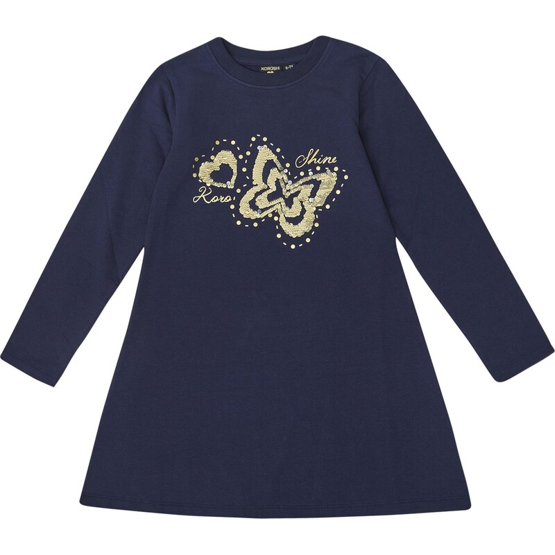 KOROSHI Šaty námornícka modrá / zlatá 67103531