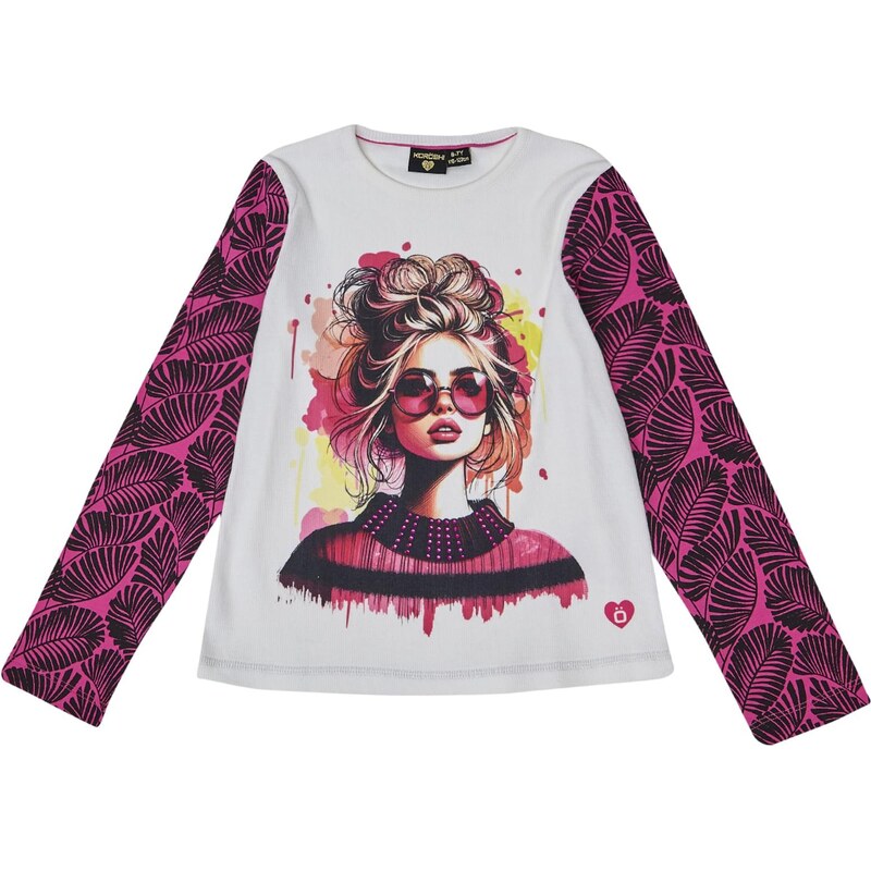 KOROSHI Tričko citrónová / ružová / čierna / biela 67103550