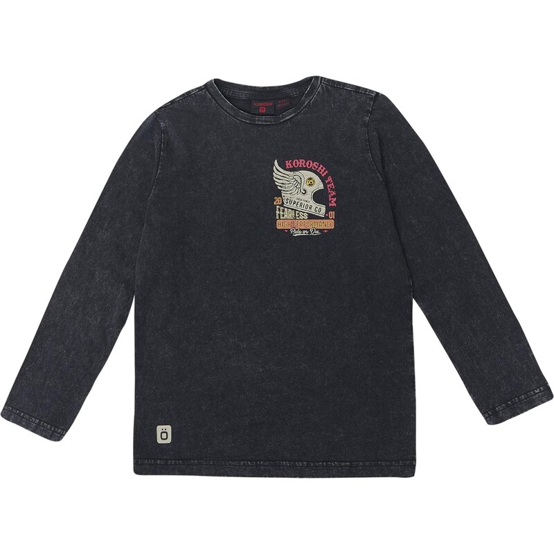 KOROSHI Tričko žltá / sivá / čerešňová / čierny denim 67103542