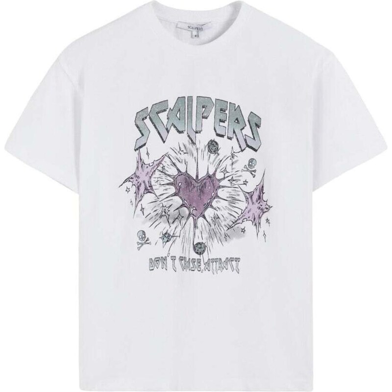 Scalpers Tričko Kiss mätová / orgovánová / biela 67103603