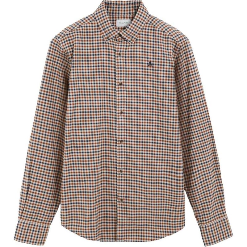 Scalpers Košeľa námornícka modrá / tmavošedá / biela 67103611