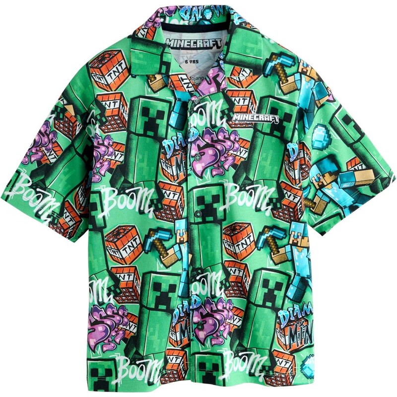 Next Košeľa zelená / fialová / oranžová 67103695