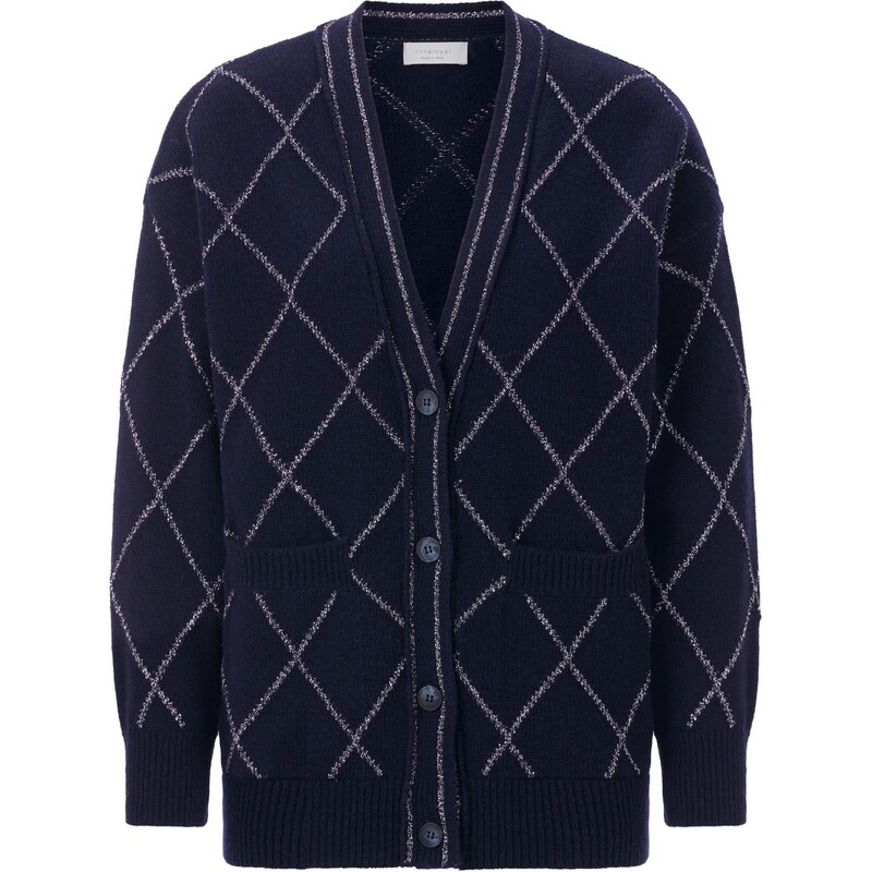 Rich & Royal Kardigán námornícka modrá / striebornosivá 67103726