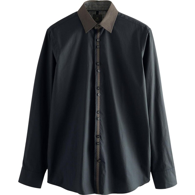 Next Košeľa tmavošedá / čierna 67103770