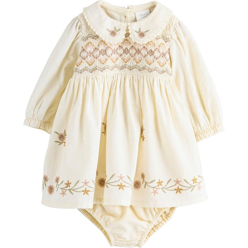 Next Šaty krémová / tmavobéžová / horčicová / olivová 67103925