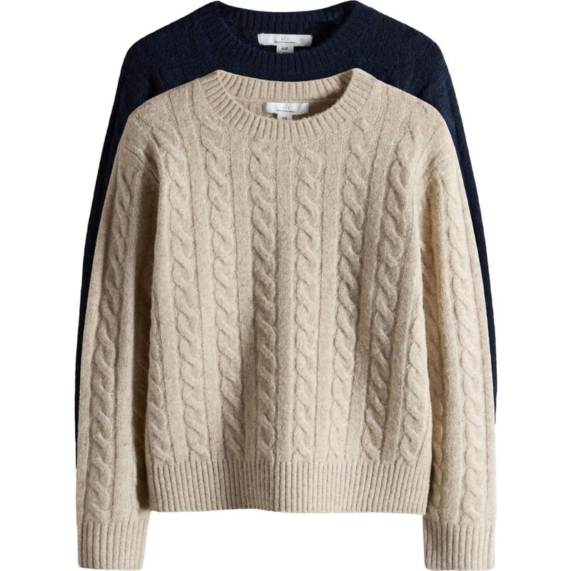 The Set Sveter béžová / námornícka modrá 67103971
