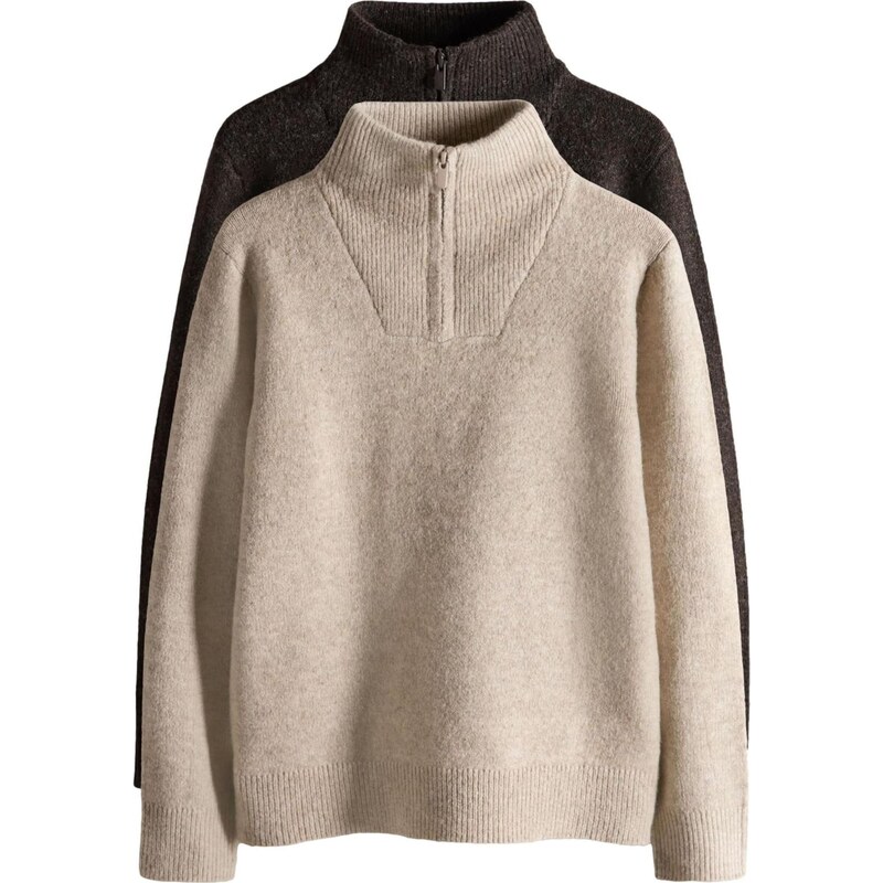 The Set Sveter tmavohnedá / svetlosivá 67103967