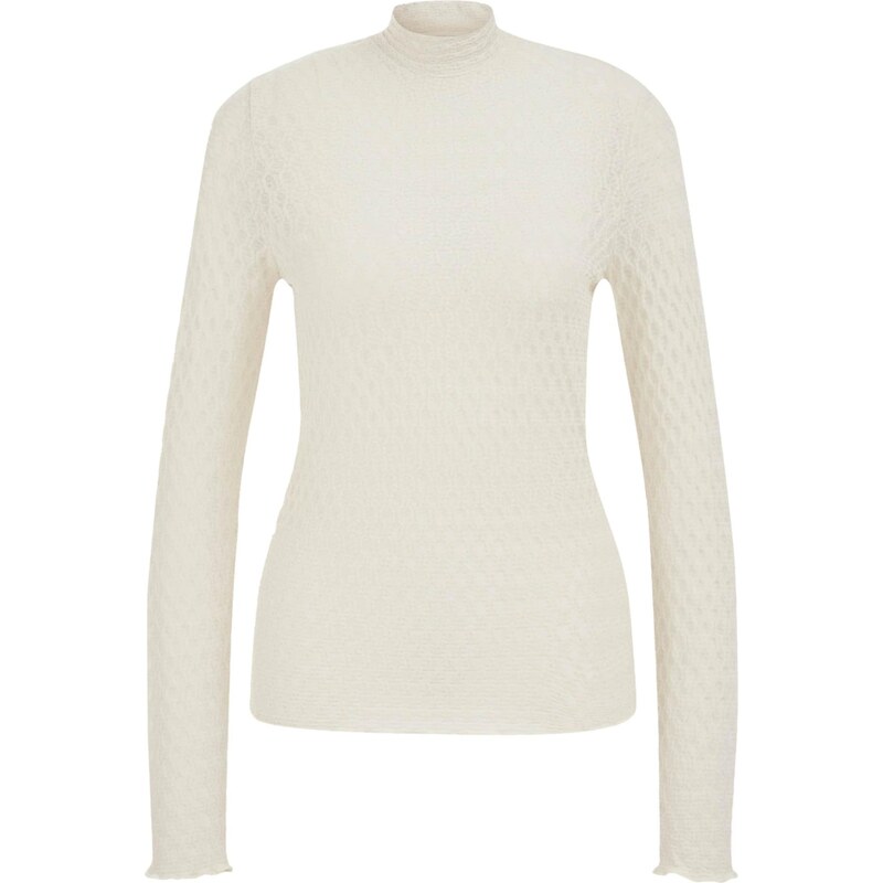 WE Fashion Tričko nebielená / prírodná biela 67104004