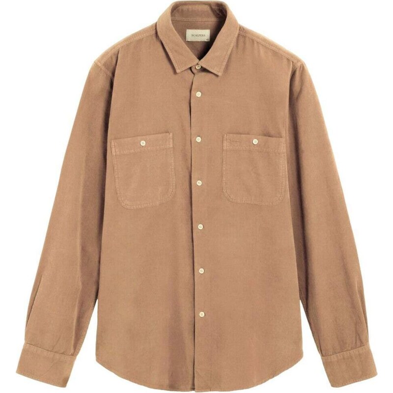 Scalpers Košeľa Saint Corduroy farba ťavej srsti 67104068