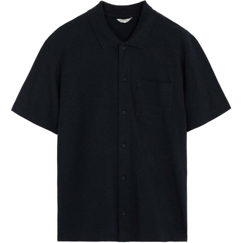 Scalpers Košeľa Card námornícka modrá 67104122